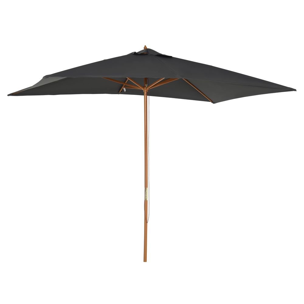 3x2m Wooden Patio Parasol Umbrella - anydaydirect