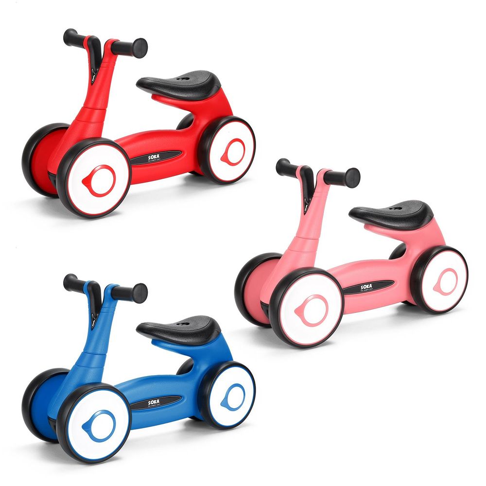 SOKA Balance Bike Toddler 4 Wheel Ride-on Bicycle Baby Balance Training Bike Toy - anydaydirect