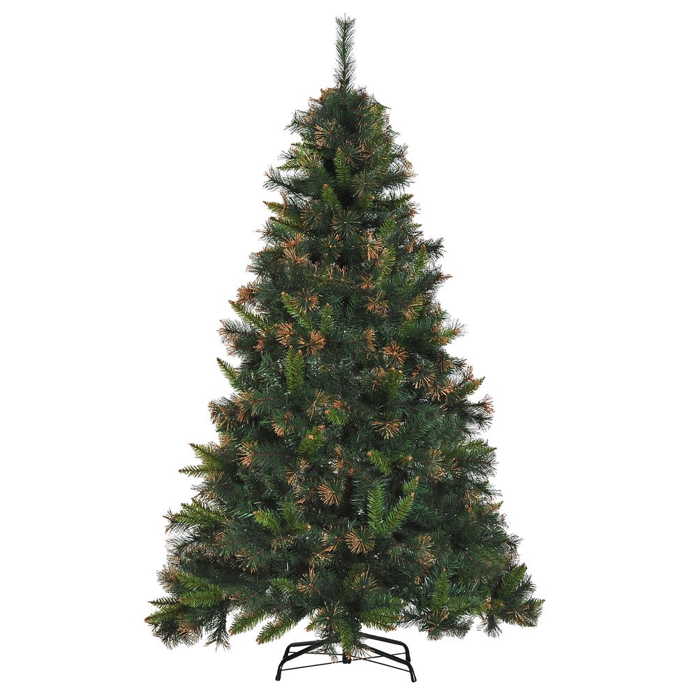 HOMCOM 6FT Pre-Lit Christmas Tree Artificial Spruce Tree Holiday D�cor Stand - anydaydirect