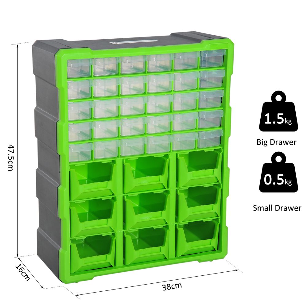 DURHAND 39 Drawer Storage Cabinets, 38Lx16Dx47.5H cm - anydaydirect