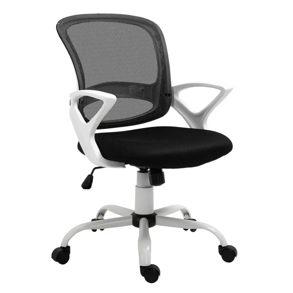 Mesh Home Office Chair Swivel Desk Task PC Chair w/ Lumbar Support, Arm, Black - anydaydirect