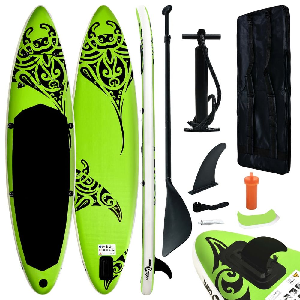 Inflatable Stand Up Paddleboard Set 305x76x15 cm to 366x76x15 cm Orange, Black & Pink - anydaydirect