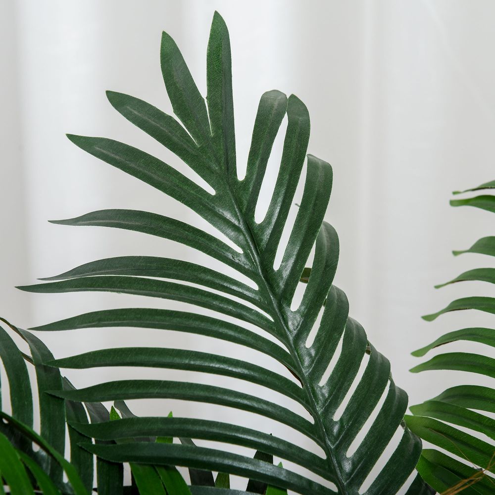 Artificial Palm Tree  8 Leaves with Nursery Pot, Fake Tropical Tree 60cm - anydaydirect