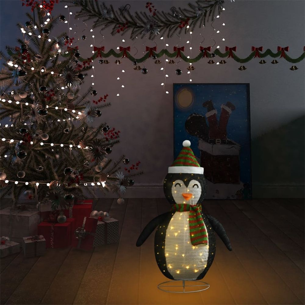 Decorative Christmas Snow Penguin Figure LED Luxury Fabric 90cm to 120cm - anydaydirect