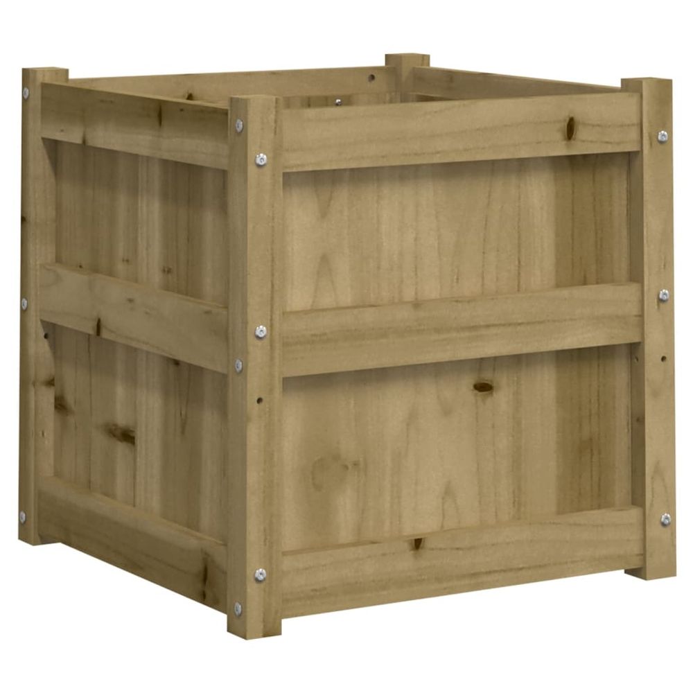 vidaXL Garden Planter 50x50x50 cm Impregnated Wood Pine - anydaydirect