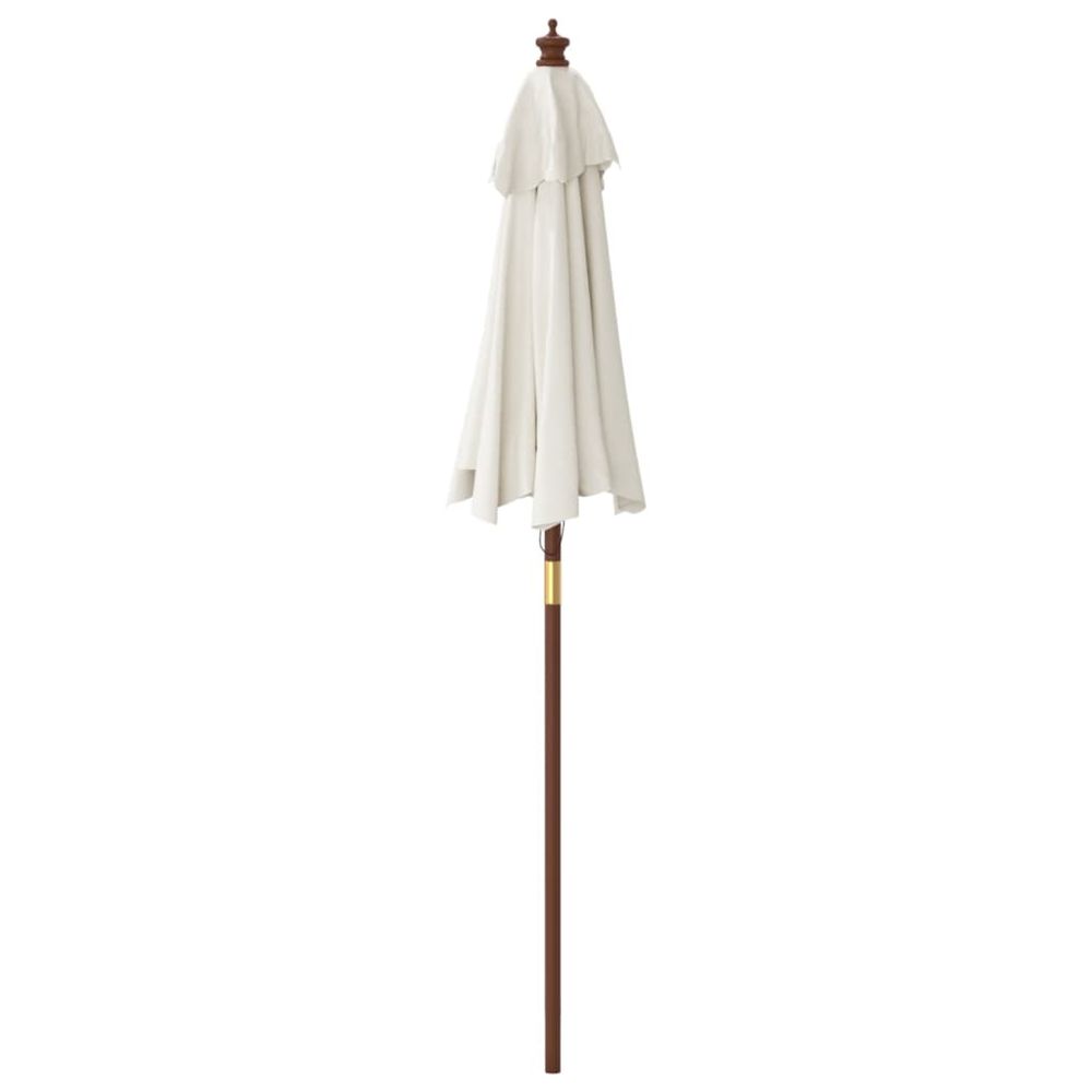 Garden Parasol with Wooden Pole Sand 196x231 cm - anydaydirect