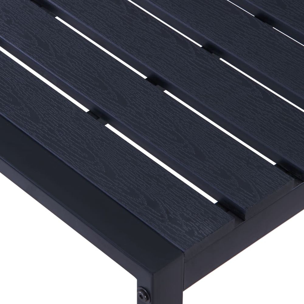 Garden Bench 120.5 cm PS Board Black - anydaydirect