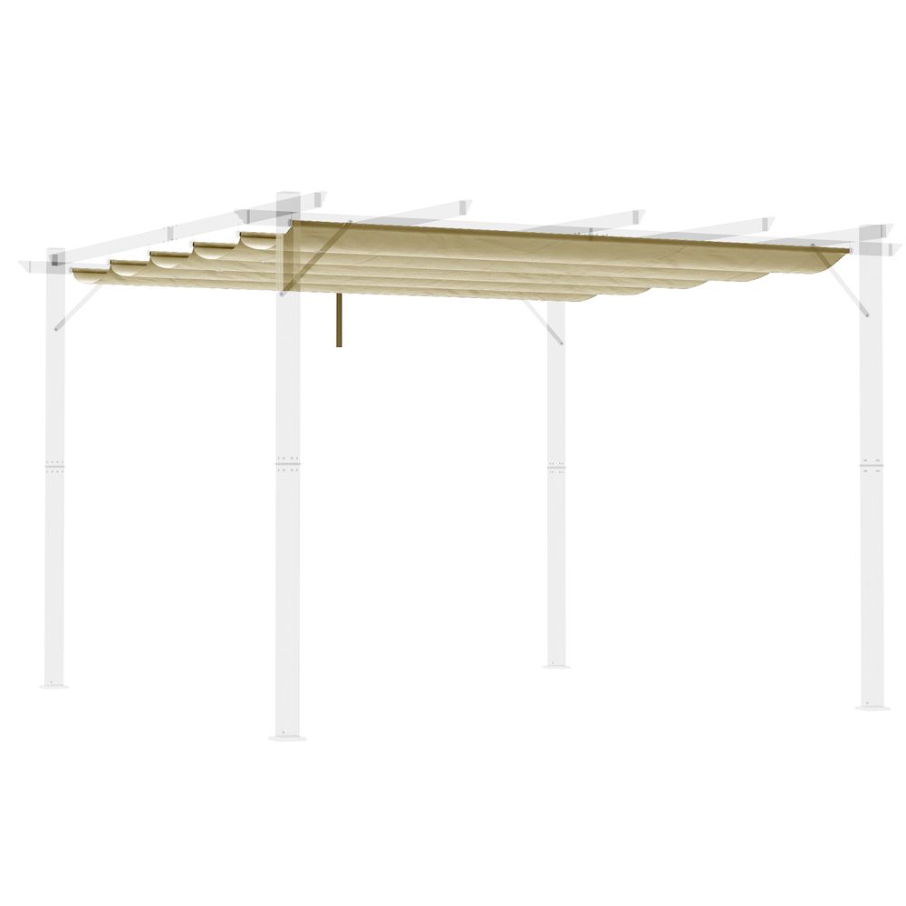 Outsunny Pergola Shade Cover Replacement Canopy for 4 x 3(m) Pergola, Beige - anydaydirect