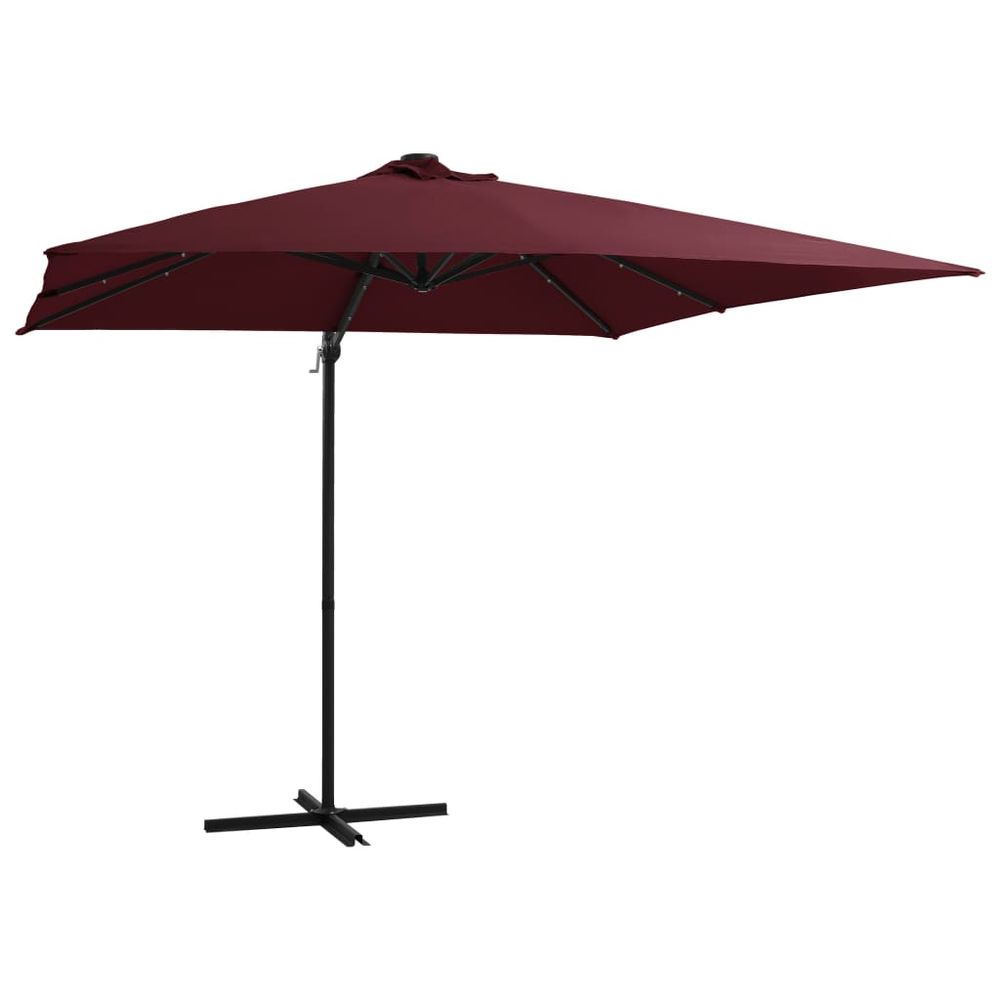 Cantilever Umbrella with LED lights 250x250 cm - anydaydirect