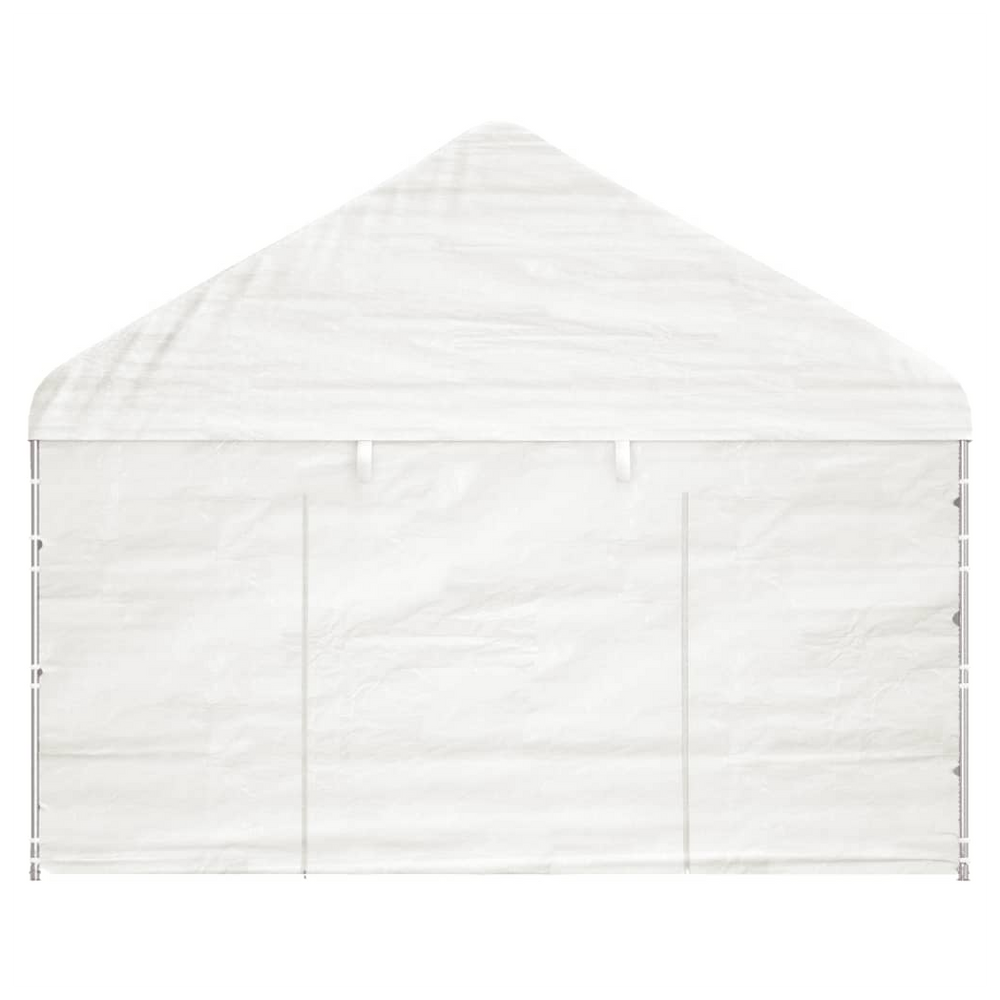 vidaXL Gazebo with Roof White 4.46x4.08x3.22 m Polyethylene - anydaydirect
