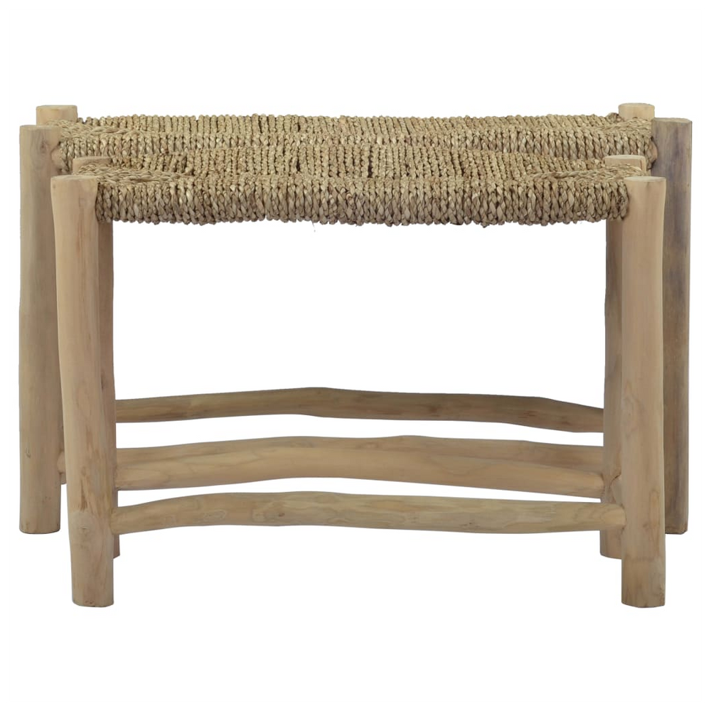 Benches 2 pcs Brown Seagrass - anydaydirect