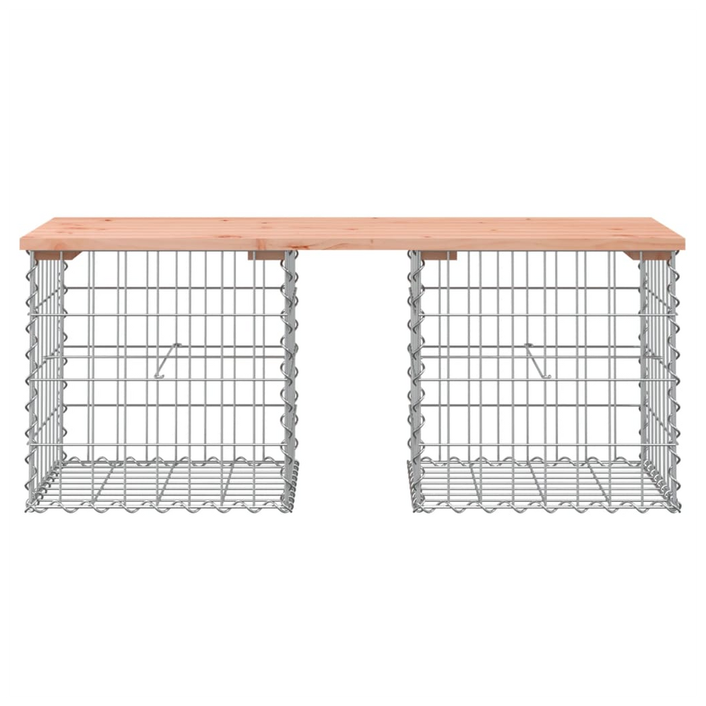 vidaXL Garden Bench Gabion Design 103x44x42 cm Solid Wood Douglas - anydaydirect