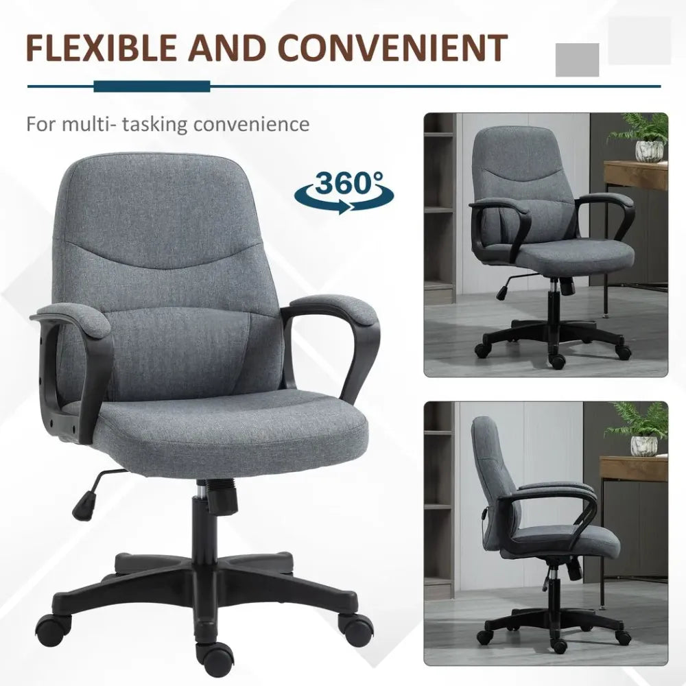 Massage Office Chair with 2-Point Vibration Height Adjustable Swivel Chair - anydaydirect