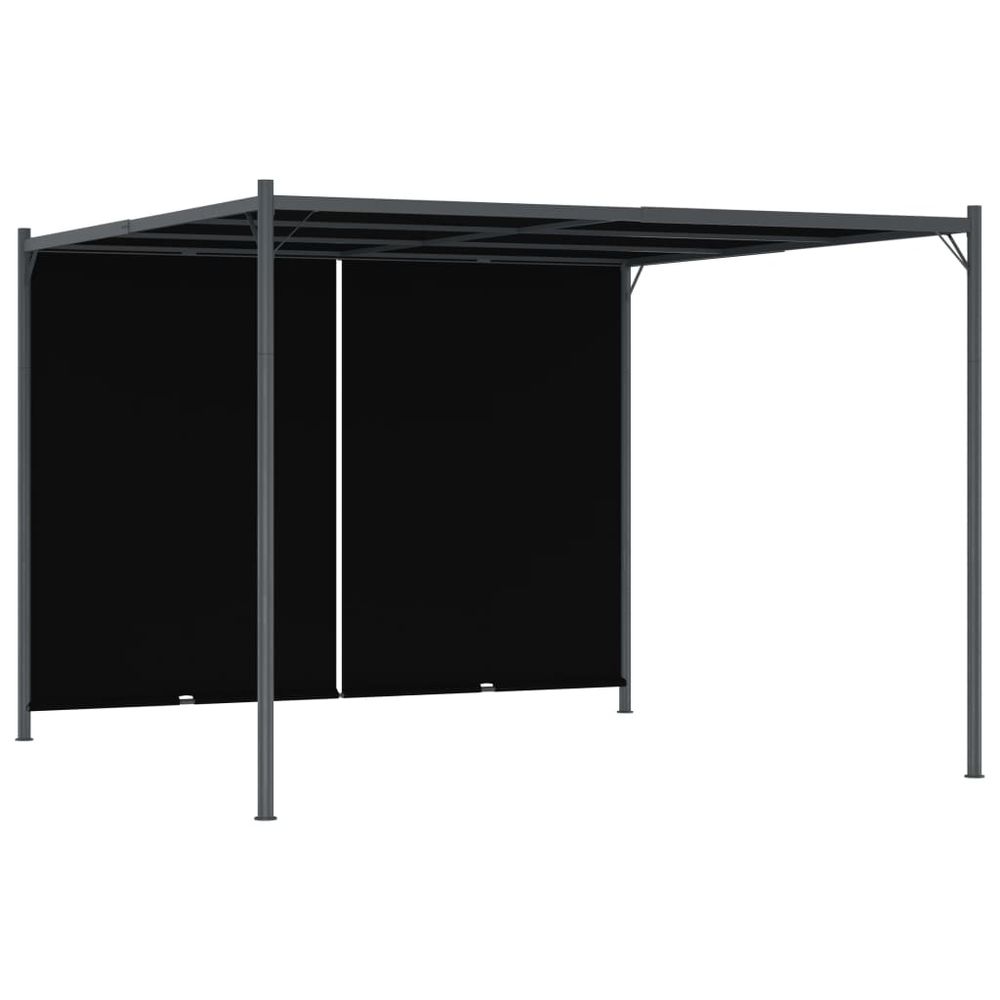 vidaXL Garden Pergola with Retractable Roof 3x3 m Anthracite - anydaydirect