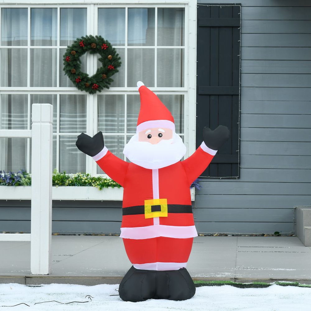 4ft Inflatable Christmas Santa Claus Xmas Deco 1 LED Air Blown Yard Outdoor - anydaydirect