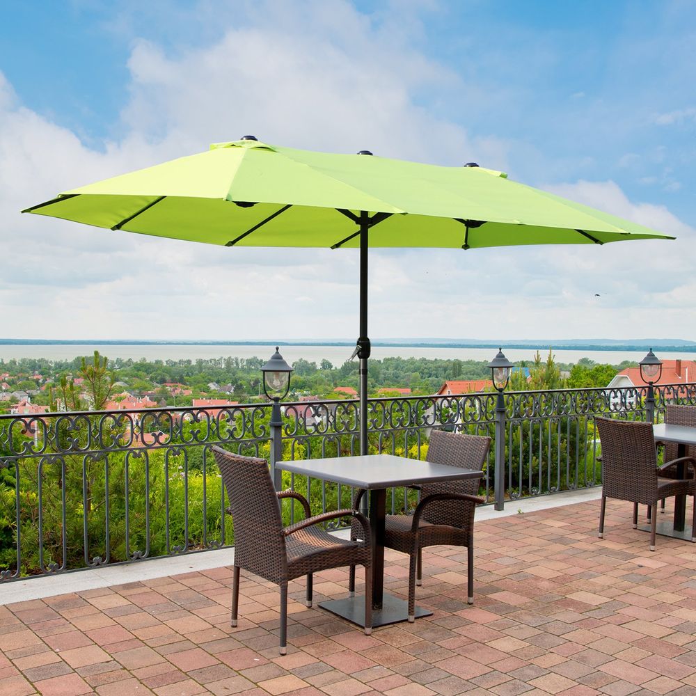 4.6m Double-Sided Patio Parasol Sun Umbrella - anydaydirect