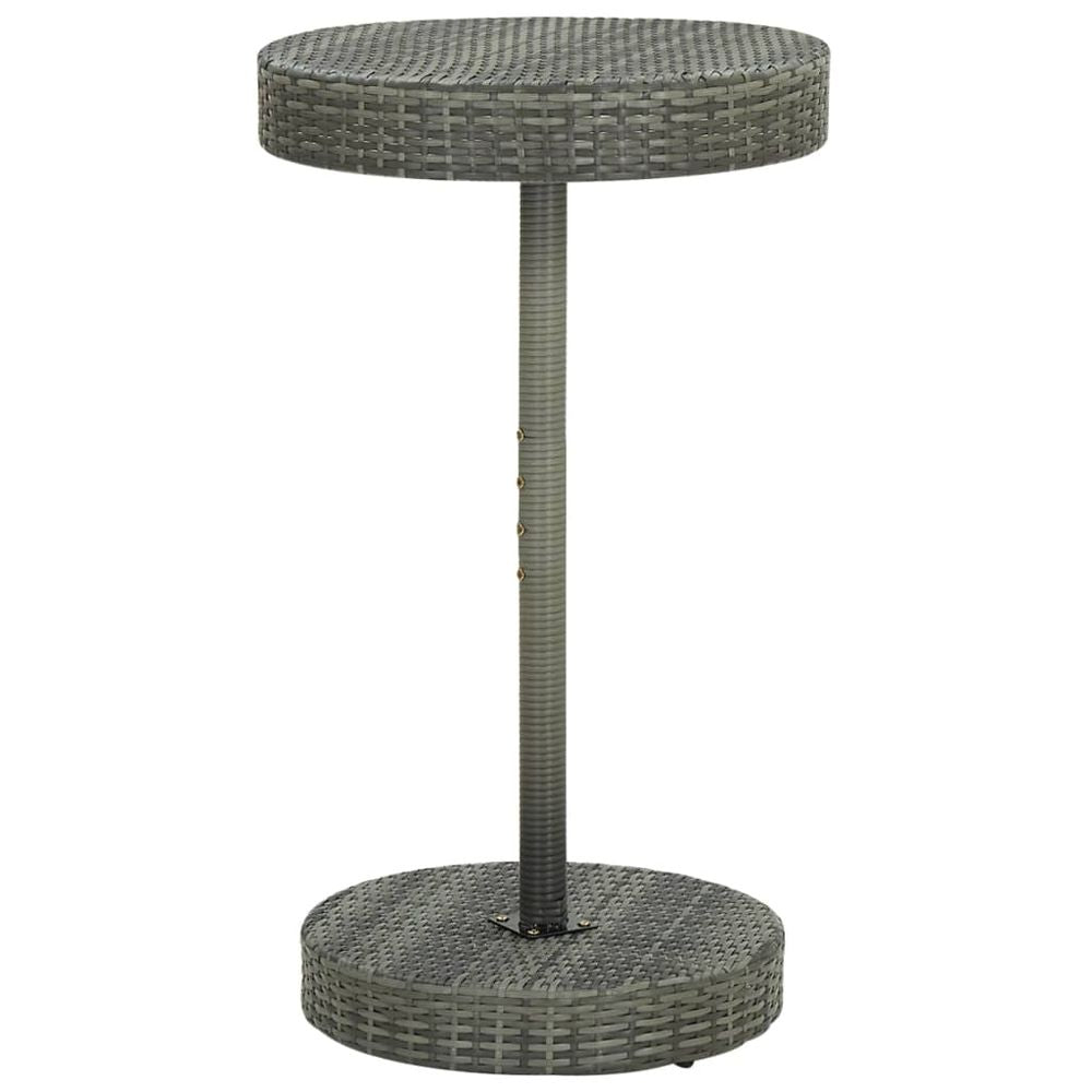 Garden Table Brown 60.5x106 cm Poly Rattan - anydaydirect