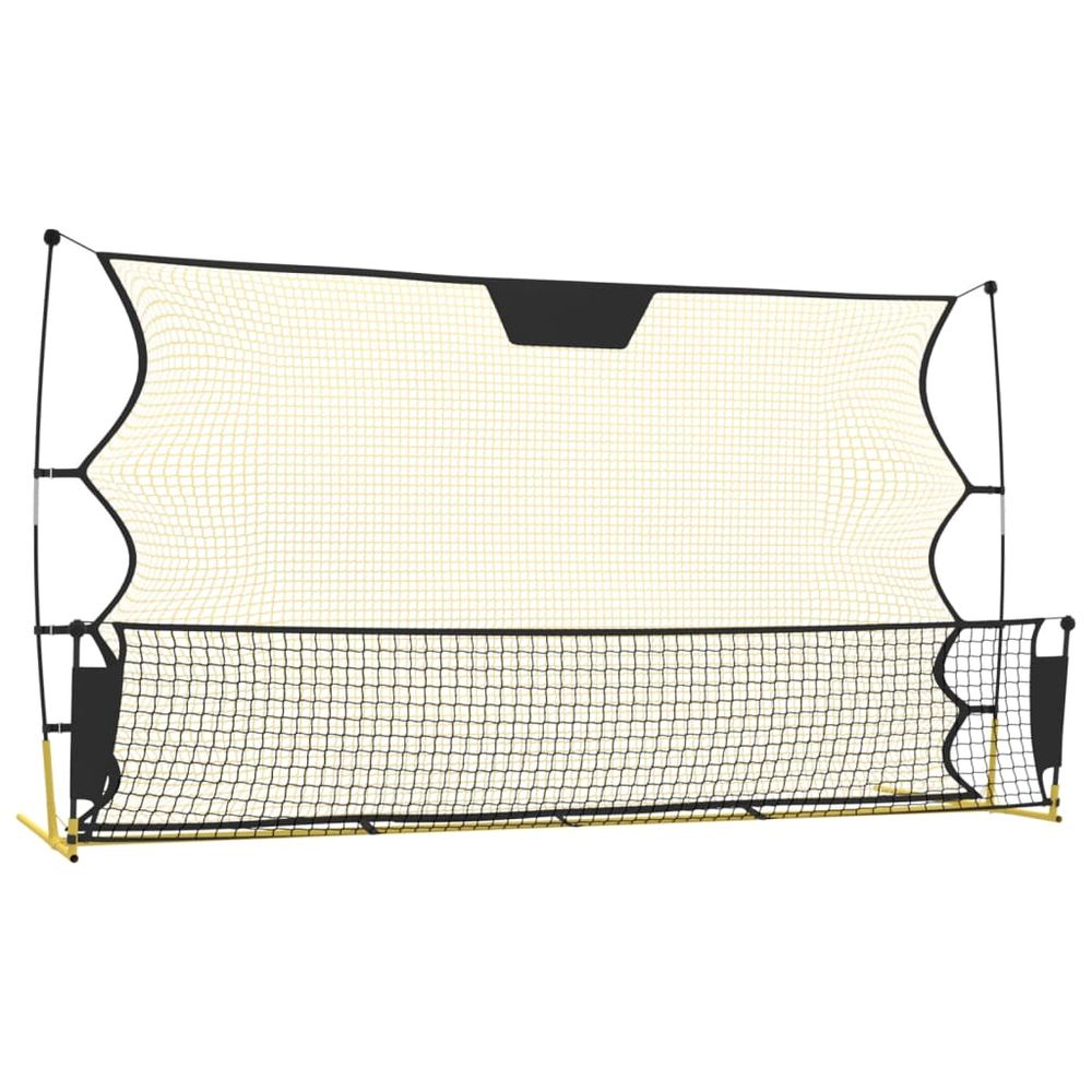 Football Rebounder Net Black and Yellow 183x85x120 cm Polyester - anydaydirect
