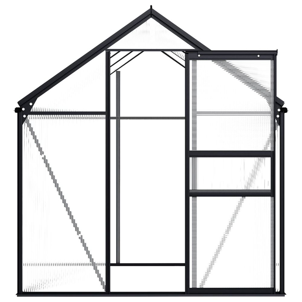 Greenhouse Anthracite Aluminium 3.61 m² - anydaydirect
