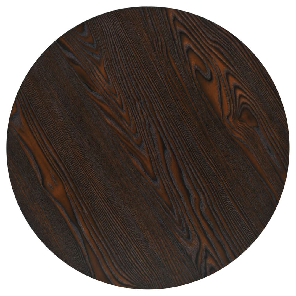 Bistro Table MDF and Steel Round 60x75 cm Dark Ash - anydaydirect