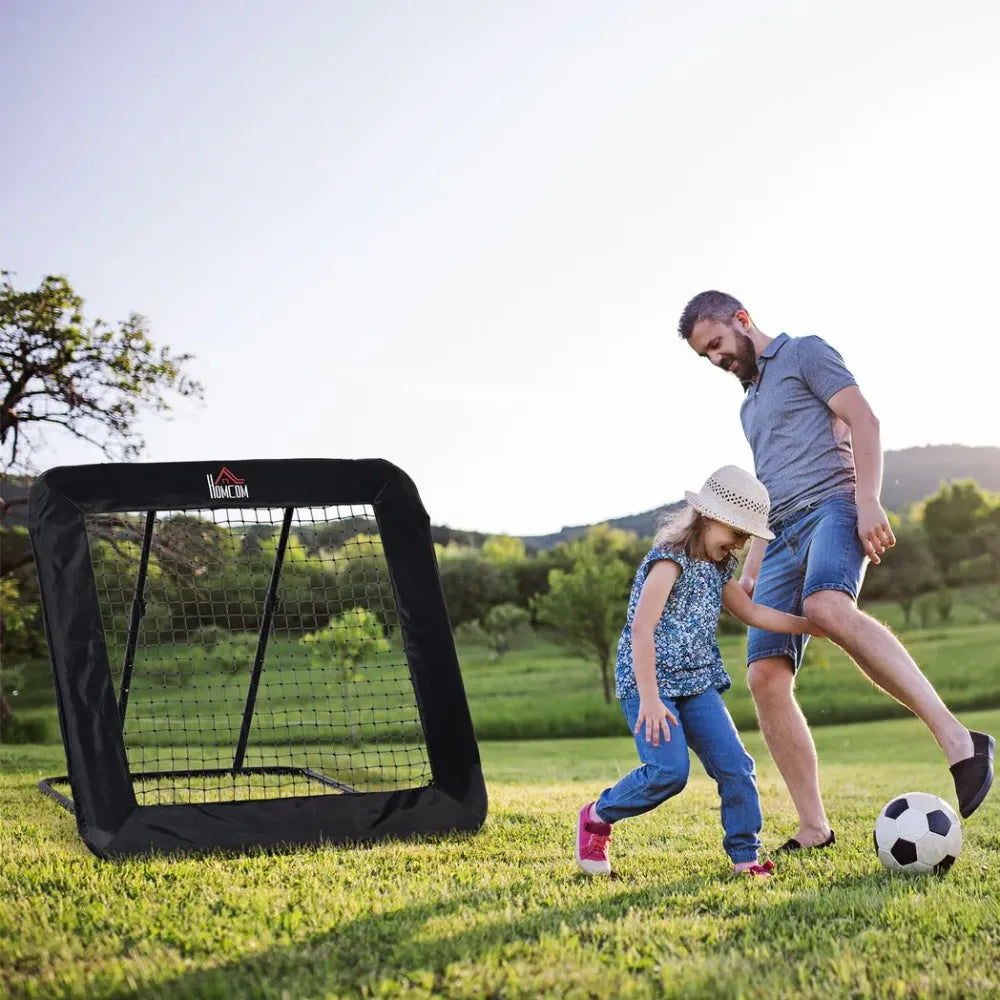 Football Training Net Training Rebounder Net w/ Adjustable Angles - Black - anydaydirect