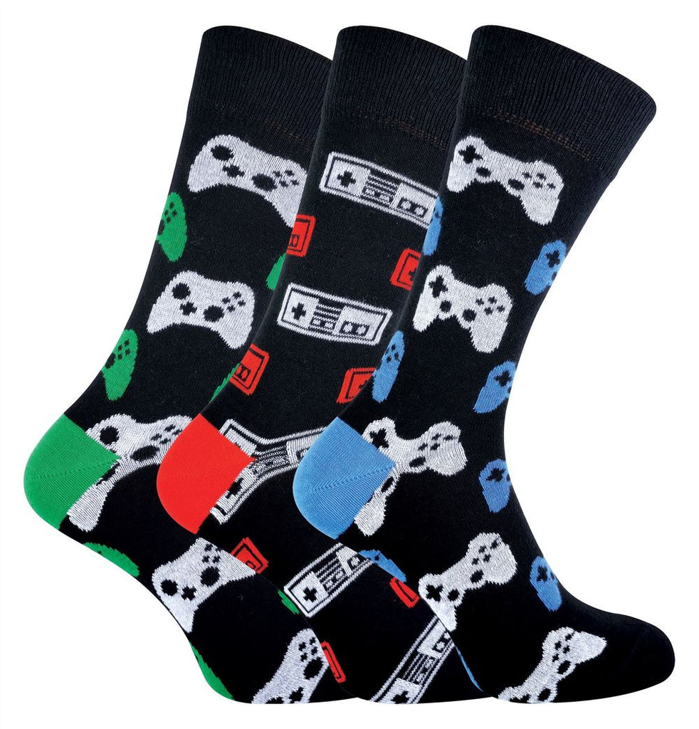 3 Pairs Retro Gaming Socks - anydaydirect
