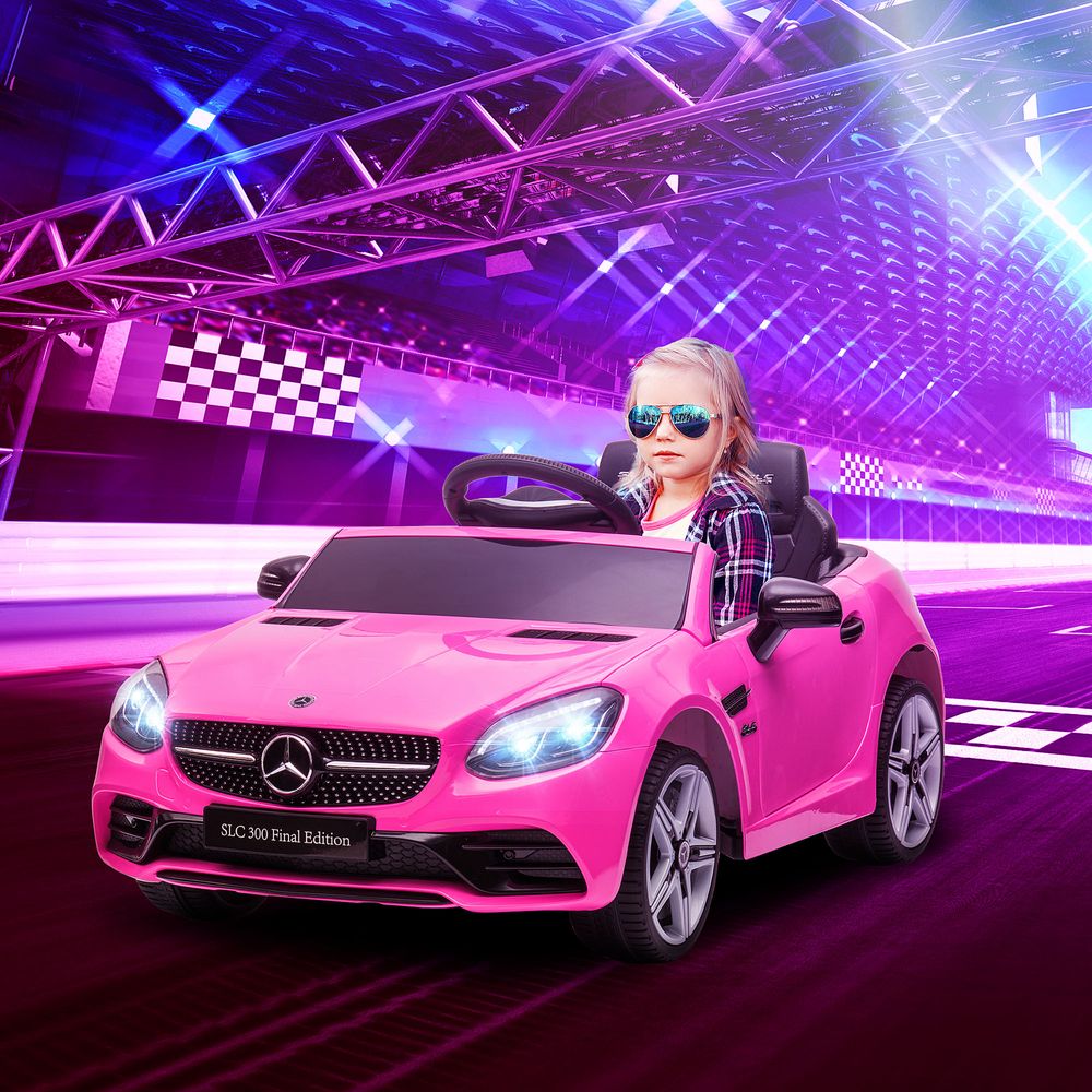 Benz 12V Kids Electric Ride On Car W/ Remote Control Music Pink - anydaydirect