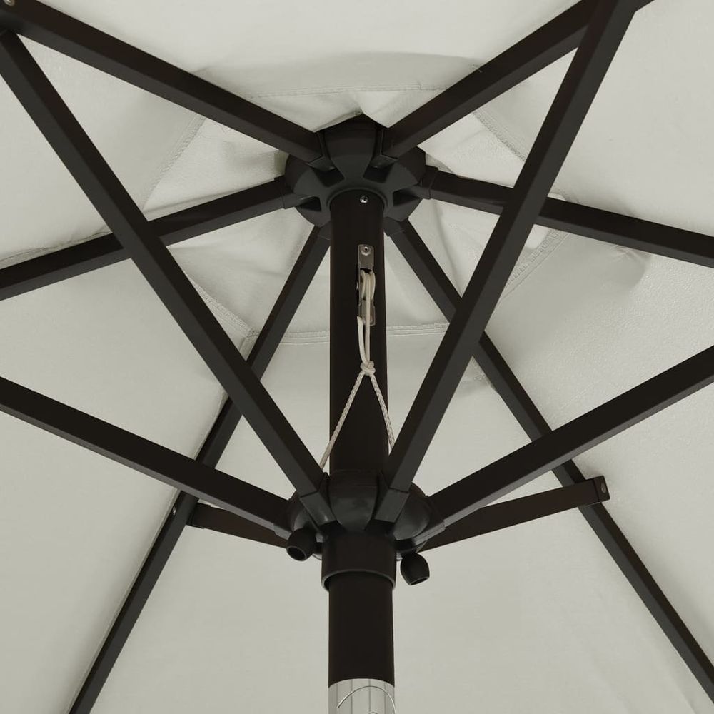 Parasol with LED Lights 200x211 cm Aluminium - anydaydirect