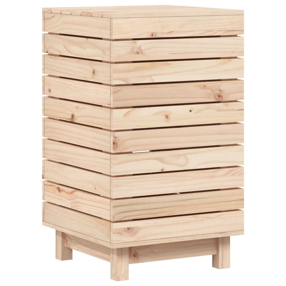 vidaXL Laundry Basket 44x44x76 cm Solid Wood Pine - anydaydirect