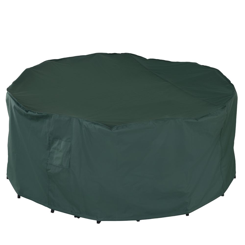PVC Coated Large Round 600D Waterproof Outdoor Furniture Cover Green - anydaydirect
