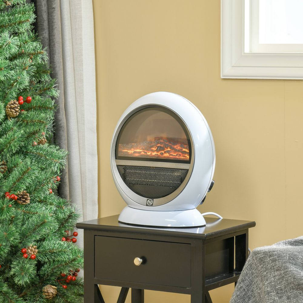 Free standing Electric Fireplace Flame Effect Rotatable Overheating Protection - anydaydirect