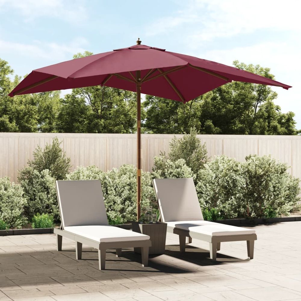 Garden Parasol with Wooden Pole Sand 300x300x273 cm - anydaydirect