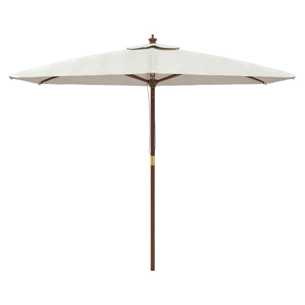 Garden Parasol with Wooden Pole Sand 299x240 cm - anydaydirect