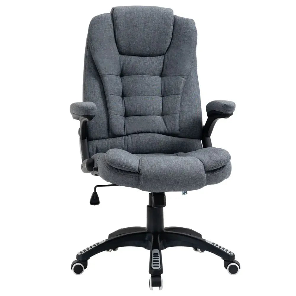 High Back Home Office Chair Computer Desk Chair w/ Arms Swivel Wheels Dark Grey - anydaydirect