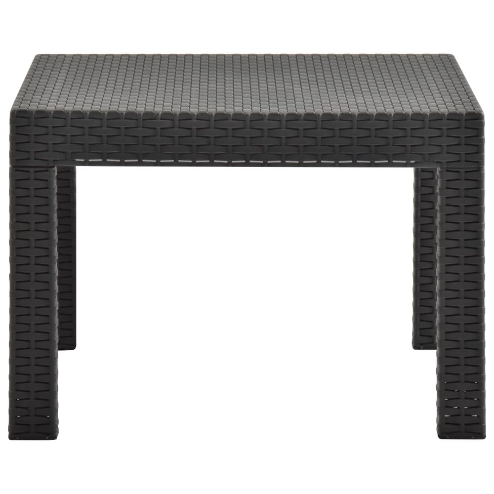 Garden Table Anthracite 58x58x41 cm PP Rattan - anydaydirect