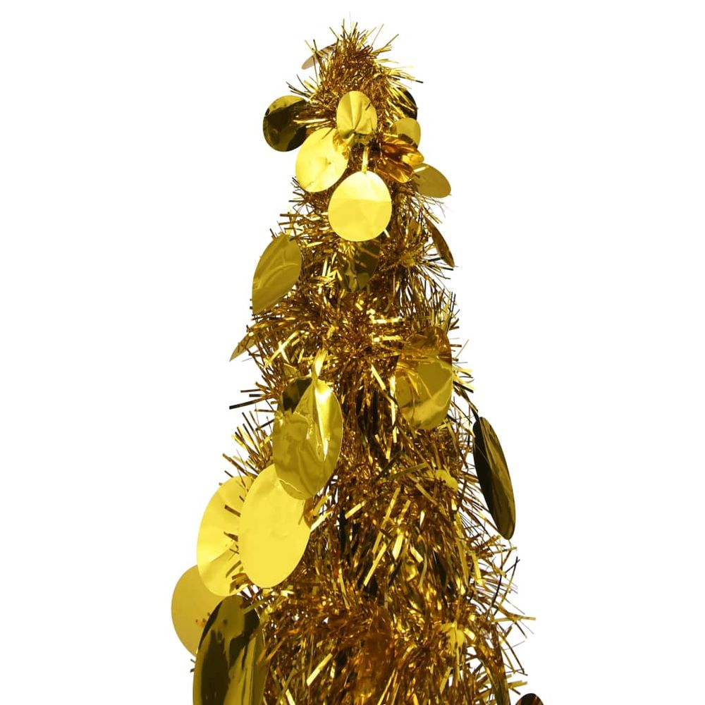 Pop-up Artificial Christmas Tree Gold 120 cm PET - anydaydirect