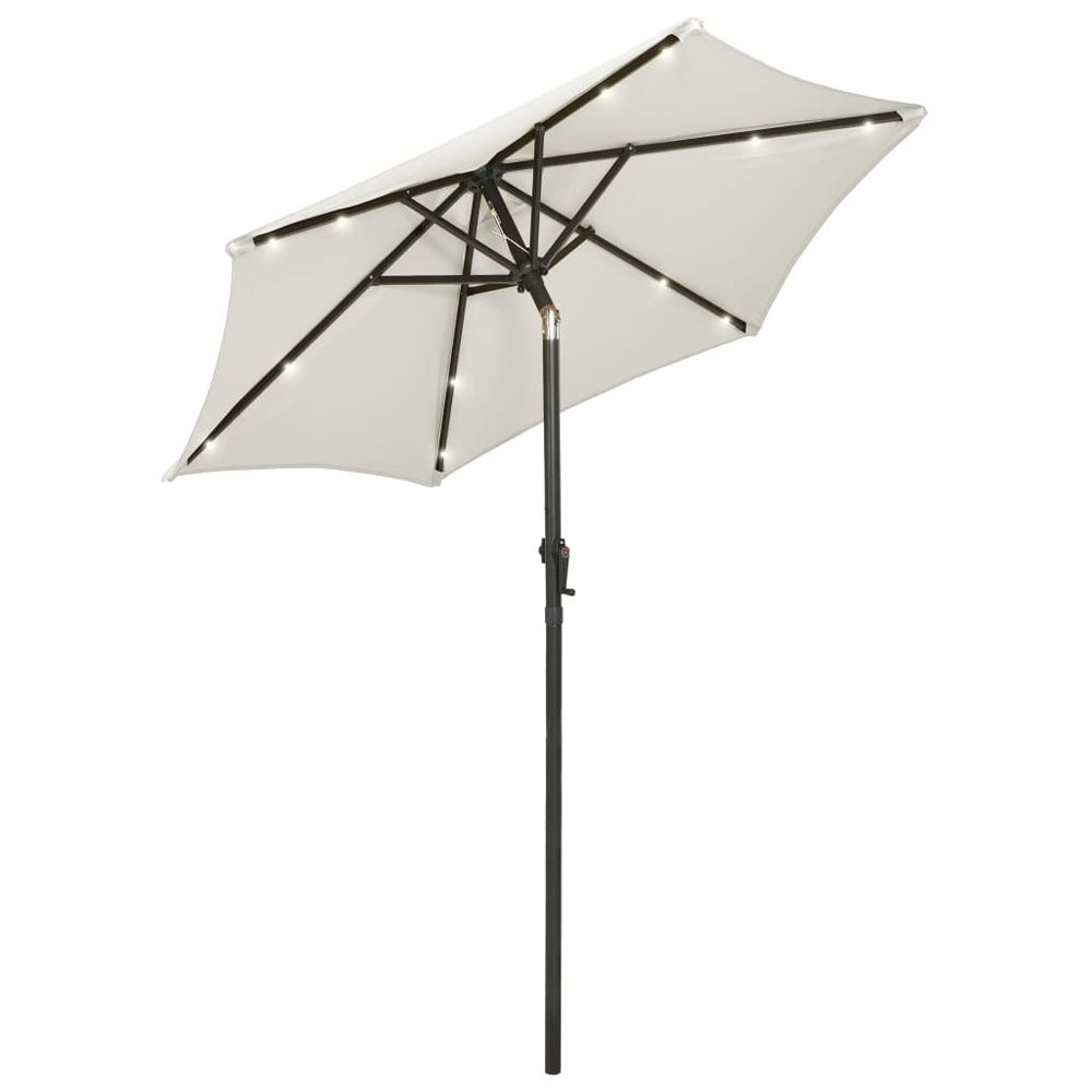 Parasol with LED Lights 200x211 cm Aluminium - anydaydirect