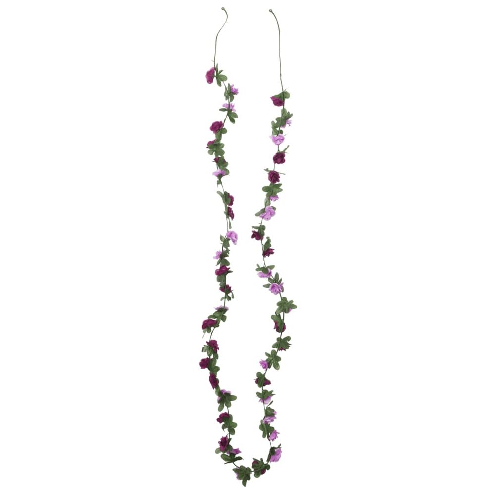 vidaXL Artificial Flower Garlands 6 pcs Spring Light Purple 250 cm - anydaydirect