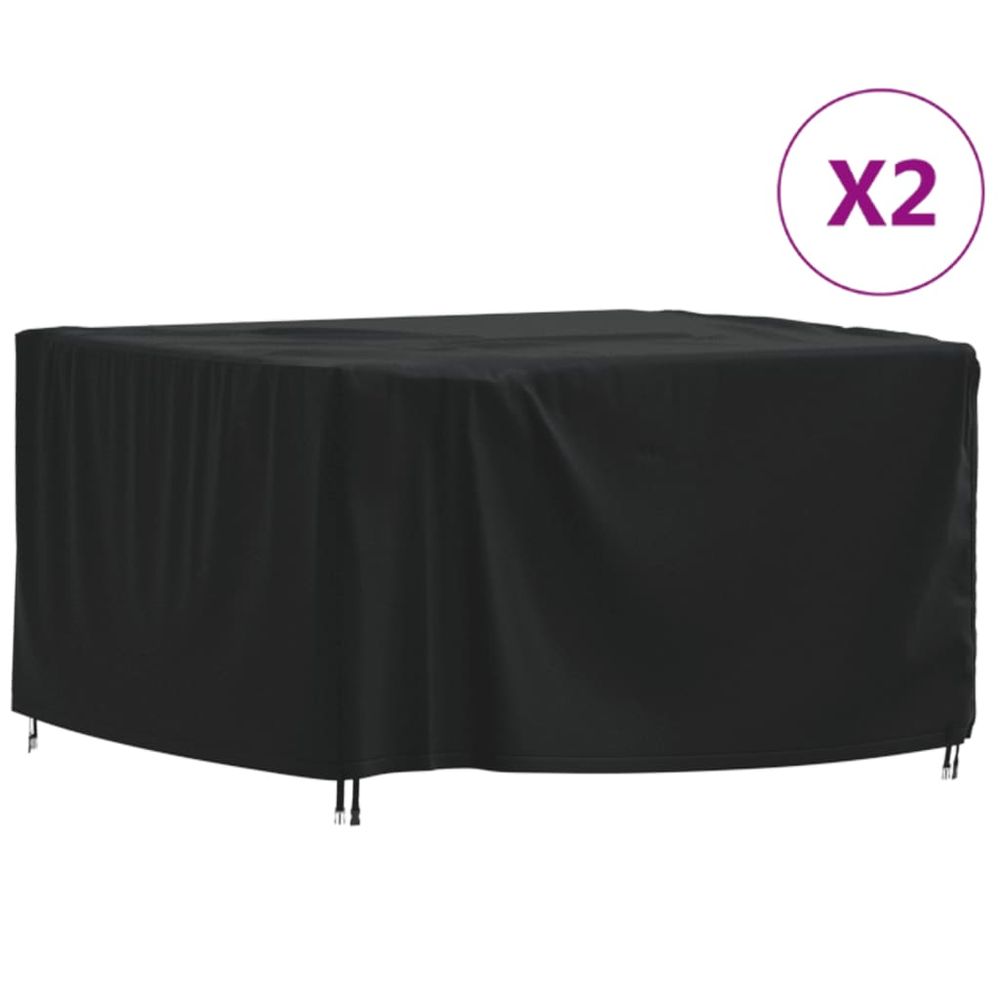 vidaXL Garden Furniture Covers 2 pcs 125x125x74 cm 420D Oxford Fabric - anydaydirect