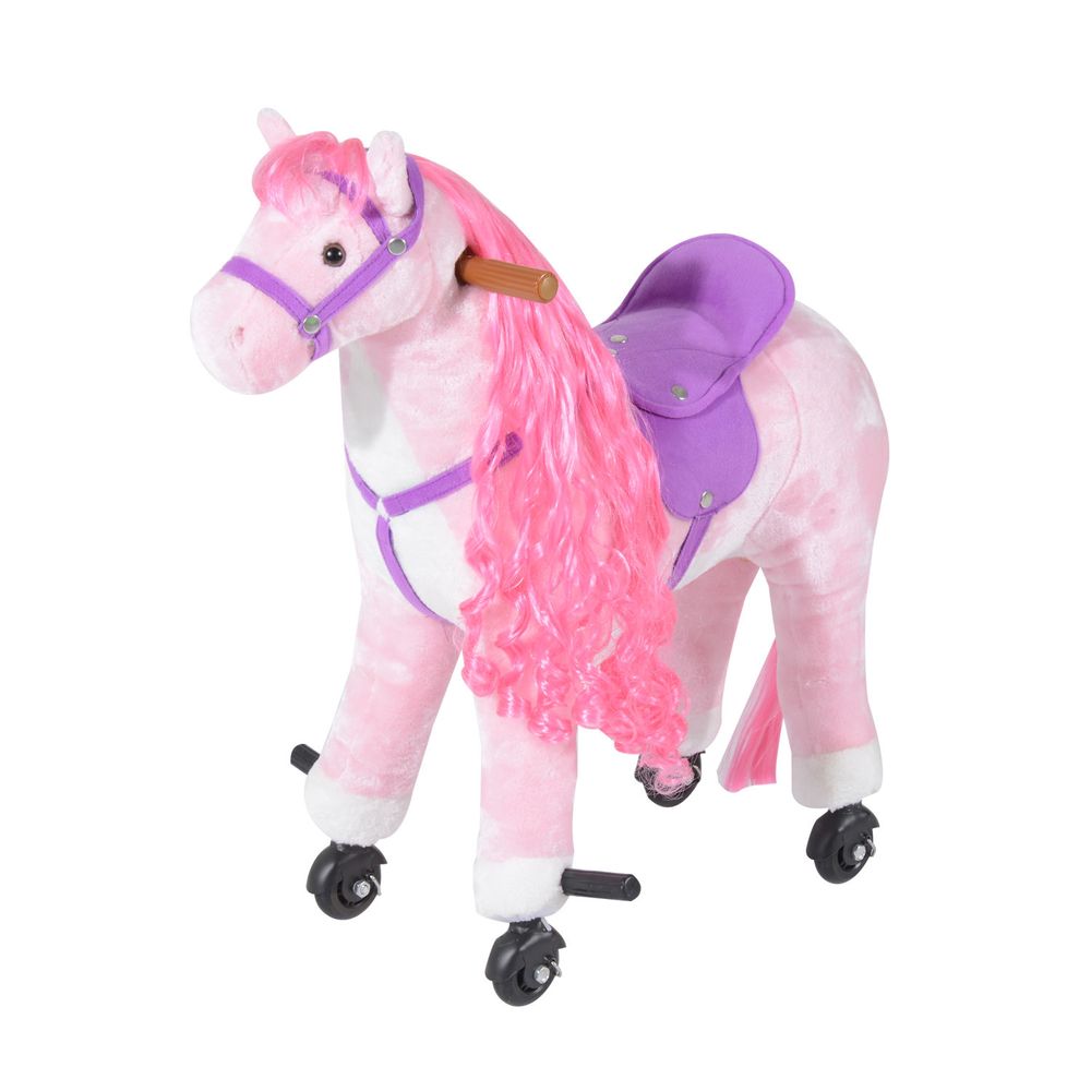 Child Mechanical Walking Ride on Horse Toy Plush Walk Pony Sound - anydaydirect