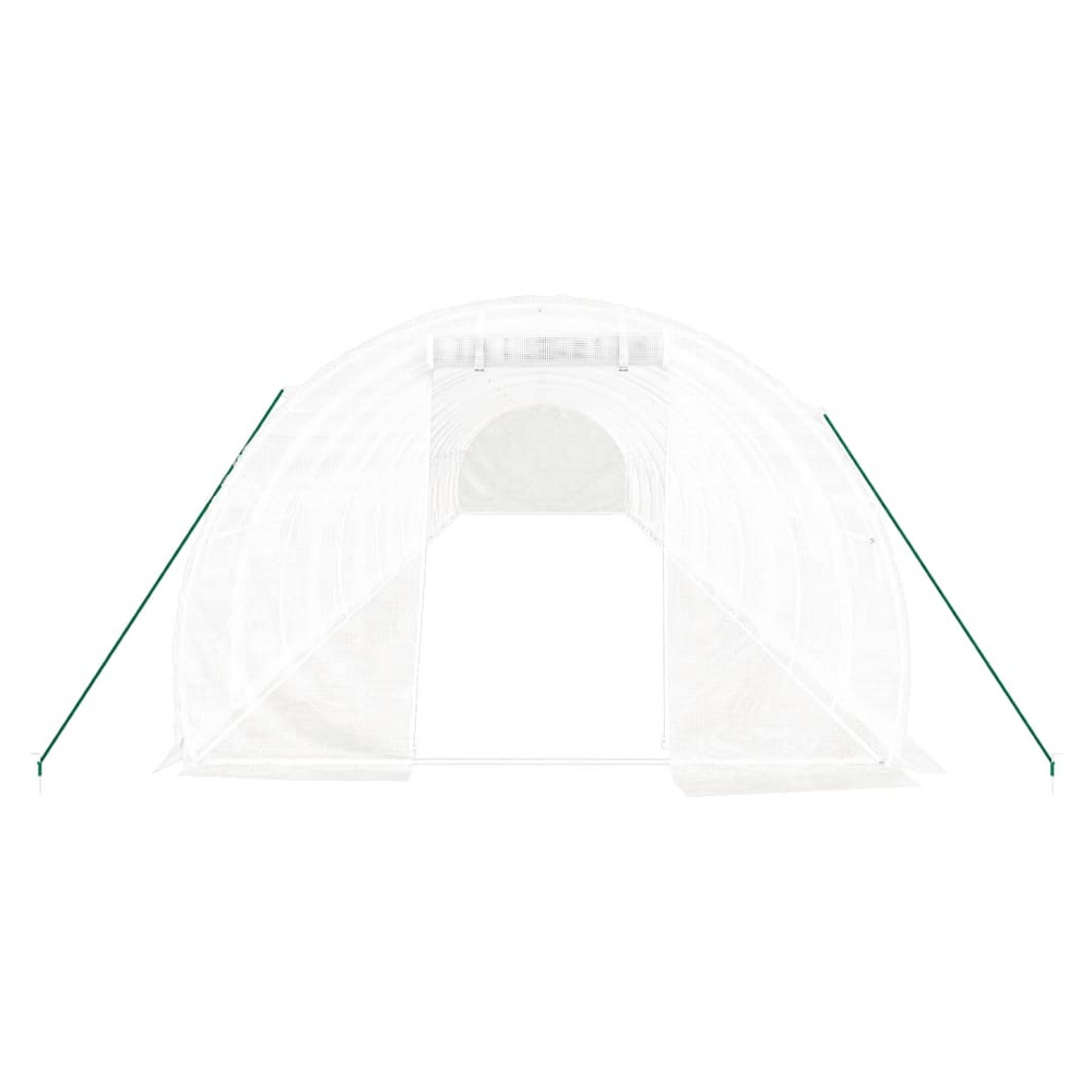 vidaXL Greenhouse with Steel Frame White 48 m² 16x3x2 m - anydaydirect