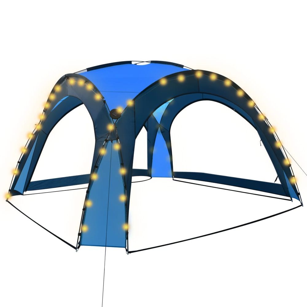 Party Tent with LED and 4 Sidewalls 3.6x3.6x2.3 m - anydaydirect