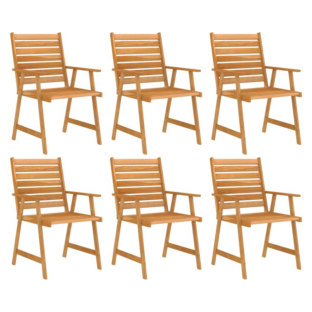 7 Piece Garden Dining Set Solid Acacia Wood - anydaydirect