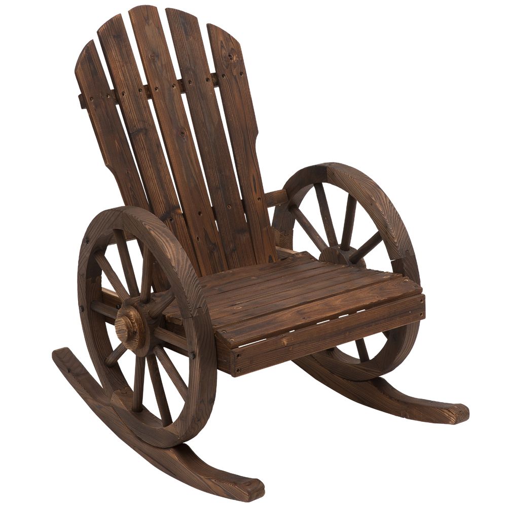 Adirondack Rocking Chair Porch Poolside Garden Lounging Outsunny - anydaydirect