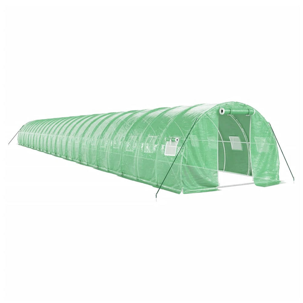 vidaXL Greenhouse with Steel Frame Green 72 m² 24x3x2 m - anydaydirect