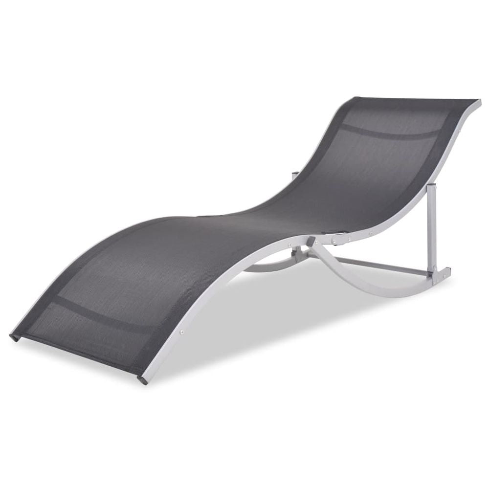 Folding Sun Loungers 2 pcs Aluminium and Textilene - anydaydirect