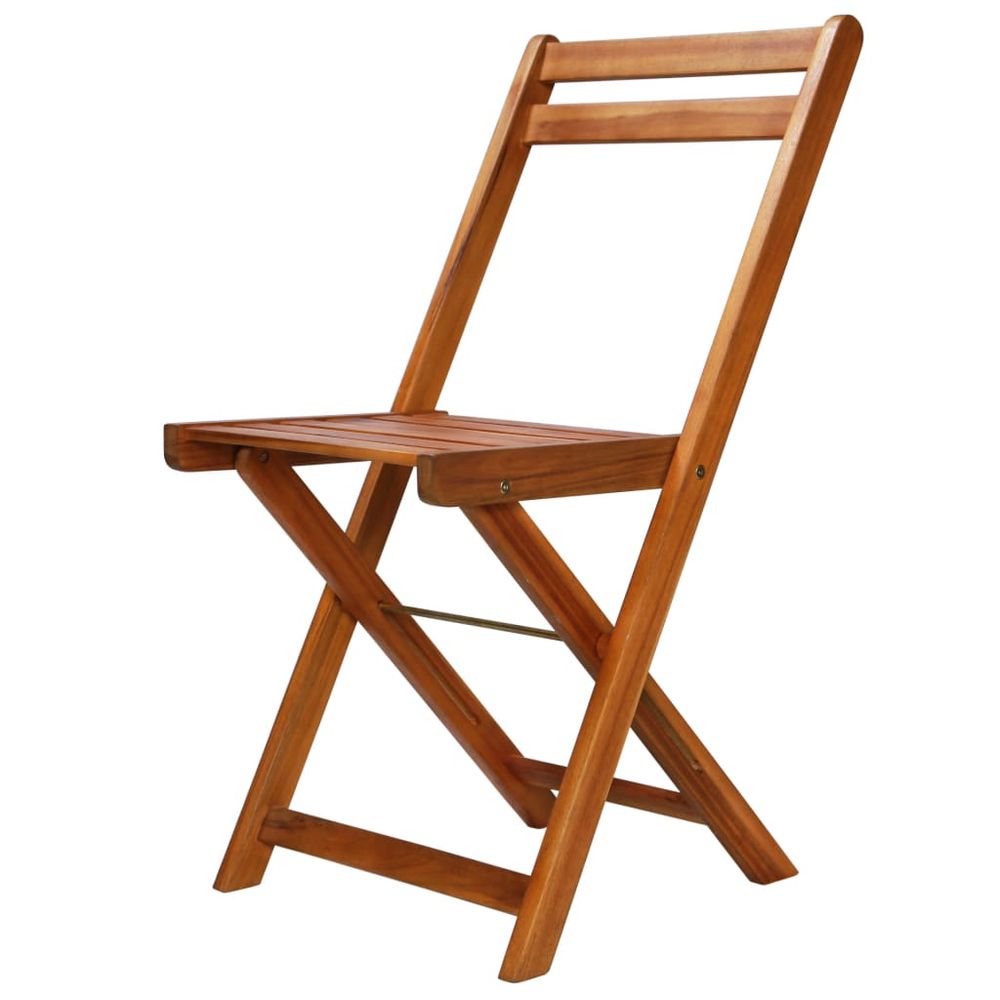 Outdoor Bistro Chairs 2 pcs Solid Acacia Wood - anydaydirect