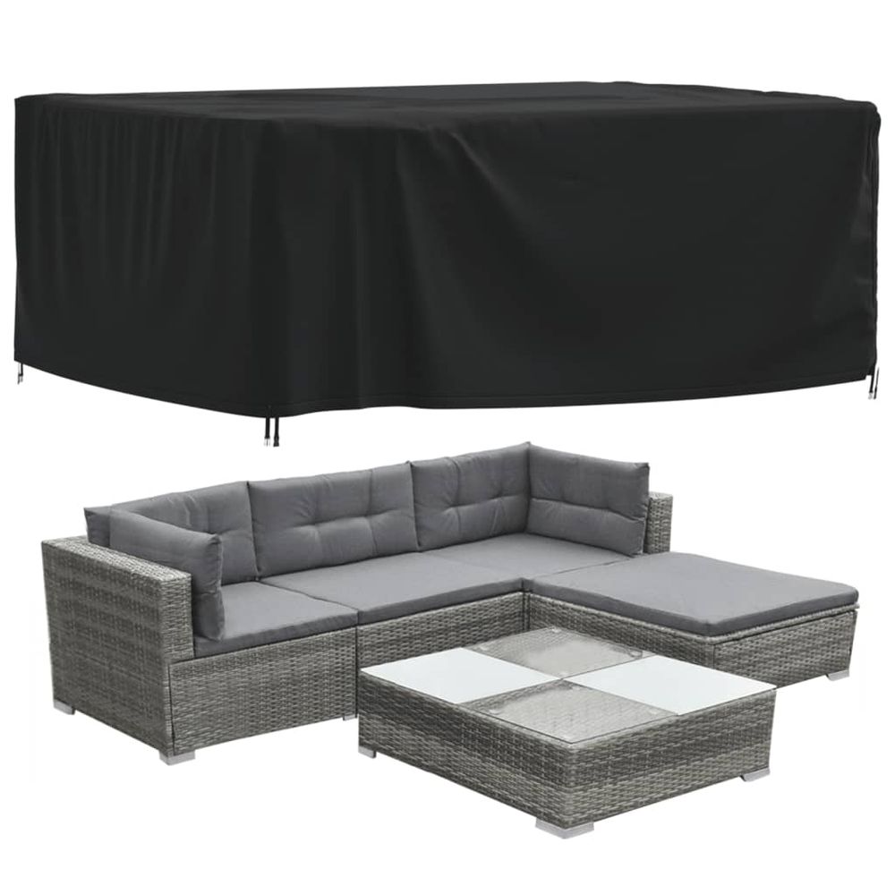 vidaXL Garden Furniture Covers 2 pcs 200x165x80 cm 420D Oxford Fabric - anydaydirect