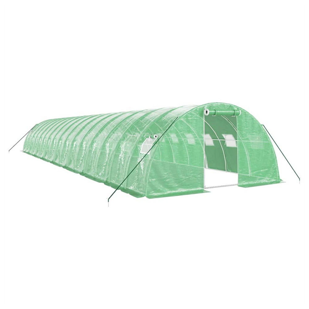 vidaXL Greenhouse with Steel Frame Green 64 m² 16x4x2 m - anydaydirect