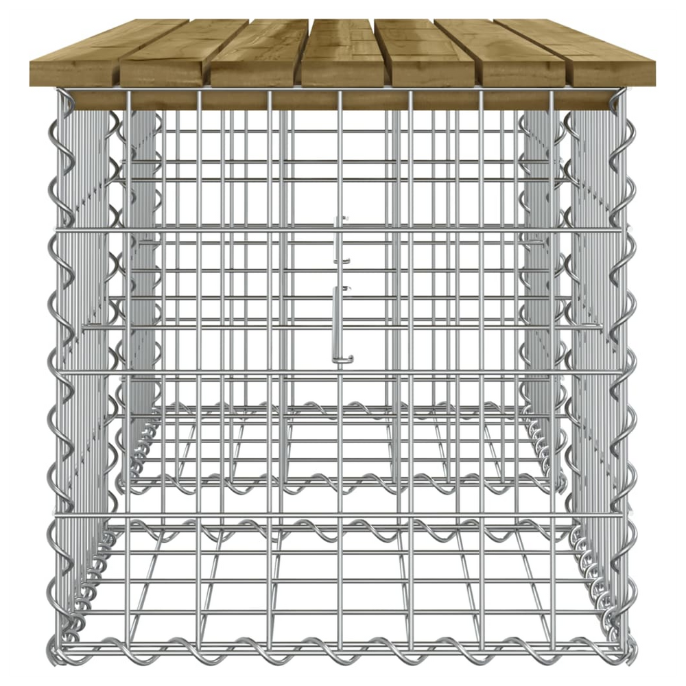 vidaXL Garden Bench Gabion Design 103x44x42 cm Impregnated Wood Pine - anydaydirect